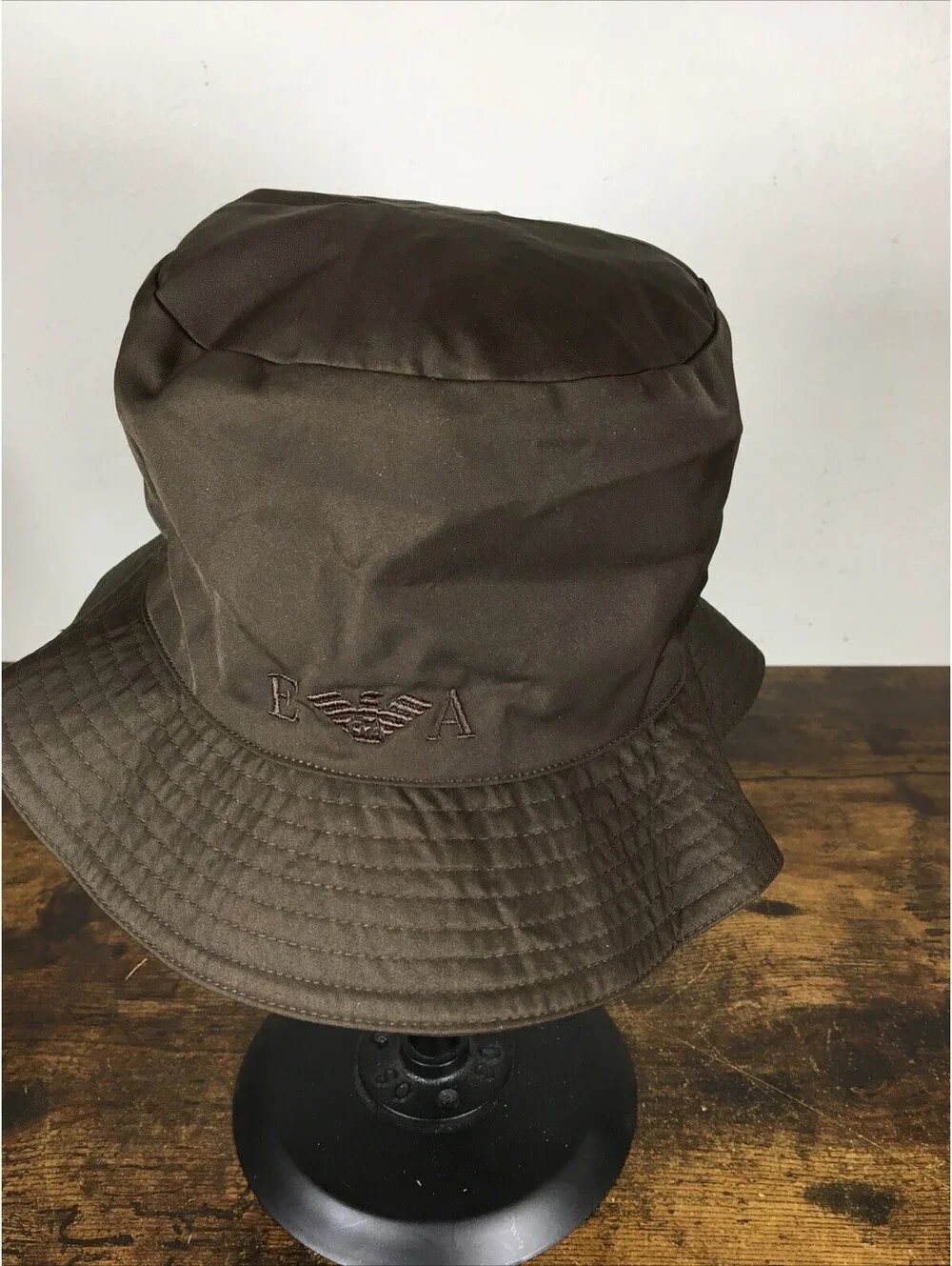 Emporio Armani Bucket Hat Brown Made In Italy Size 58 Vintage- RARE